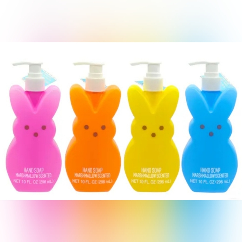 Kids Bunny-Shaped Hand Soap - Pink, Orange, Yellow, Blue - Marshmallow Scent